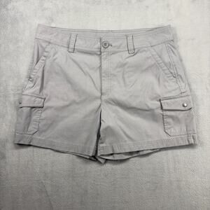 Eddie Bauer Cargo Shorts Womens 14 Gray 4" Inseam Performance Lightweight Hiking